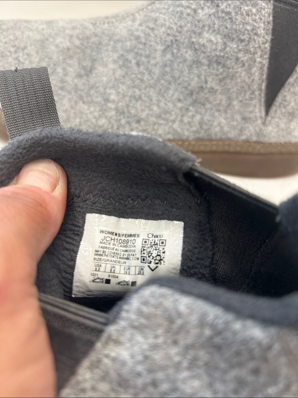 Chaco Gray Revel Chelsea Wool Slip-On Bootie Size 8.5 - Picture 6 of 16